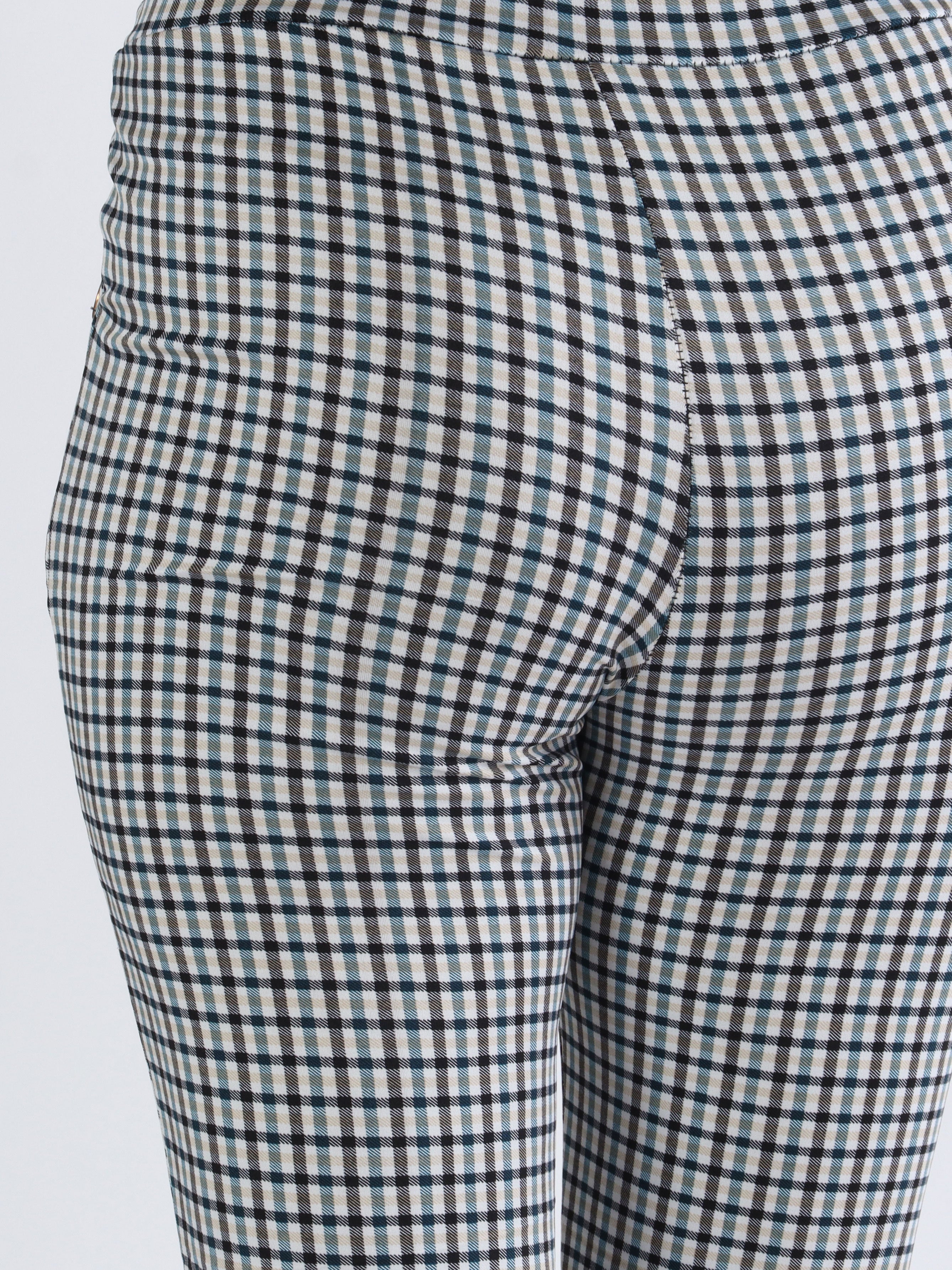 Selena - Ternede elastiske bukser med guldknapper